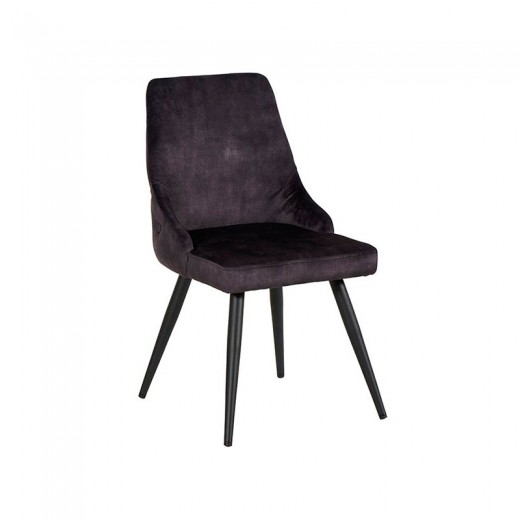 Chaise pieds métal tissu anthracite Casta Chaise pieds métal tissu anthracite Casta