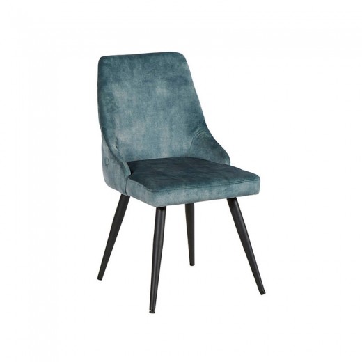 Chaise pieds métal tissu pétrole Casta Chaise pieds métal tissu pétrole Casta