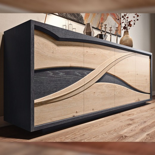 Buffet 4 portes 1 tiroir - FLORE vue1 Buffet 4 portes 1 tiroir - FLORE vue1