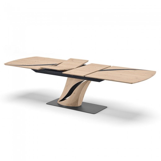 Table pied central extensible - FLORE détail Table pied central extensible - FLORE détail
