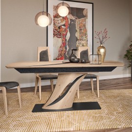 Table pied central extensible - FLORE