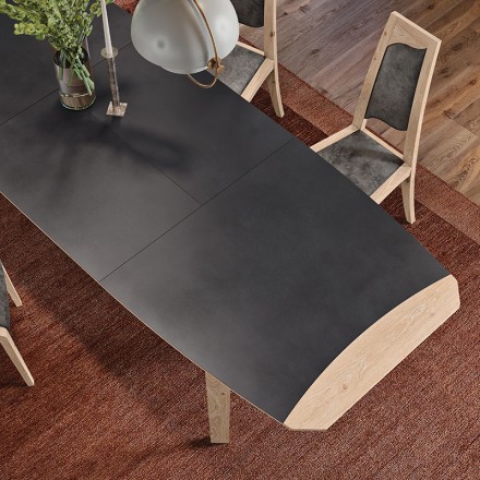 Table rectangle extensible - FLORE détail allonge