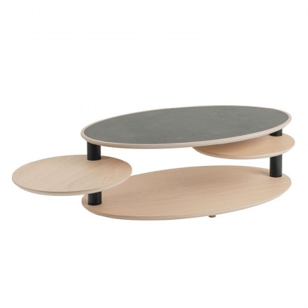 Table basse ovale pivotante - MINERAL