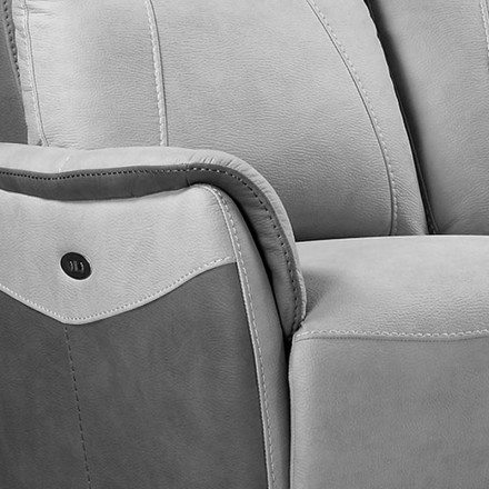 Canapé 2 places 2 relax - COMPLICE GRIS DETAIL