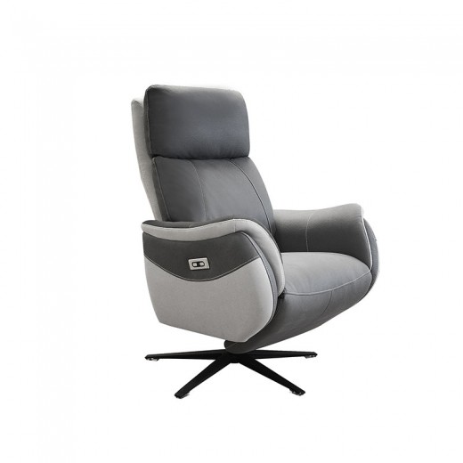 Fauteuil relax pivotant - COMPLICE GRIS Fauteuil relax pivotant - COMPLICE GRIS