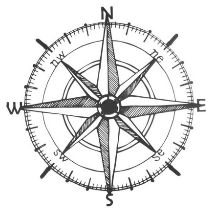 Sculpture murale Rose des vents