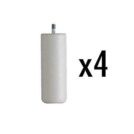 Jeu de 4 pieds cylindriques h15 - Blanc