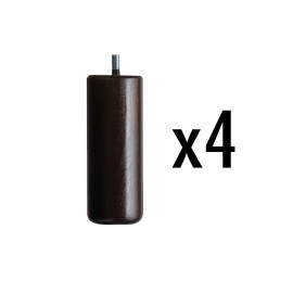 Jeu de 4 pieds cylindriques h15 - Noir 2