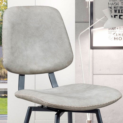 Chaise bar pivotante - Margot beige détails Chaise bar pivotante - Margot beige détails