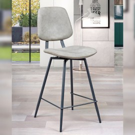 Chaise bar pivotante - Margot grise