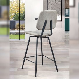 Chaise bar pivotante - Margot grise 2