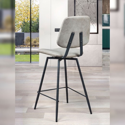 Chaise bar pivotante - Margot beige dos Chaise bar pivotante - Margot beige dos